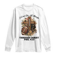 Christian Motivation Gift Long Sleeve Shirt I Can Do All Things Through Christ Bible Verse - Wonder Print Shop