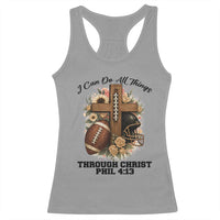 Christian Motivation Gift Racerback Tank Top I Can Do All Things Through Christ Bible Verse - Wonder Print Shop
