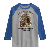 Christian Motivation Gift Raglan Shirt I Can Do All Things Through Christ Bible Verse - Wonder Print Shop