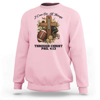 Christian Motivation Gift Sweatshirt I Can Do All Things Through Christ Bible Verse - Wonder Print Shop
