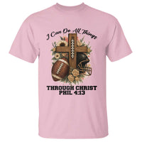 Christian Motivation Gift T Shirt I Can Do All Things Through Christ Bible Verse - Wonder Print Shop