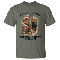 Christian Motivation Gift T Shirt I Can Do All Things Through Christ Bible Verse - Wonder Print Shop