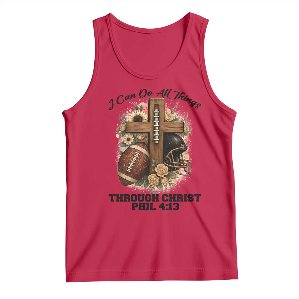 Christian Motivation Gift Tank Top I Can Do All Things Through Christ Bible Verse - Wonder Print Shop