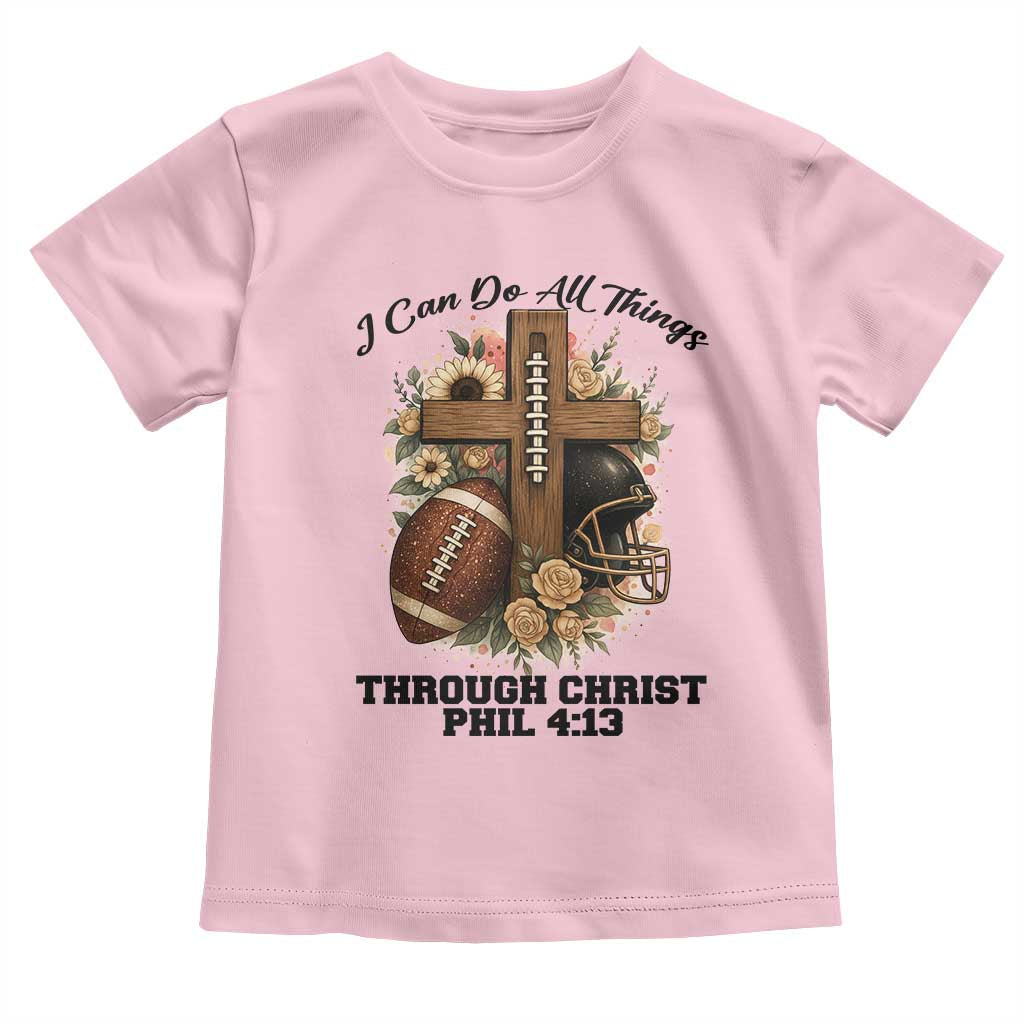 Christian Motivation Gift Toddler T Shirt I Can Do All Things Through Christ Bible Verse - Wonder Print Shop