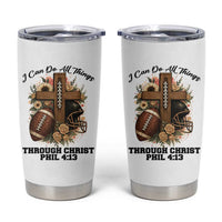 Christian Motivation Gift Tumbler Cup I Can Do All Things Through Christ Bible Verse - Wonder Print Shop