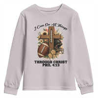 Christian Motivation Gift Youth Sweatshirt I Can Do All Things Through Christ Bible Verse - Wonder Print Shop