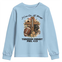 Christian Motivation Gift Youth Sweatshirt I Can Do All Things Through Christ Bible Verse - Wonder Print Shop