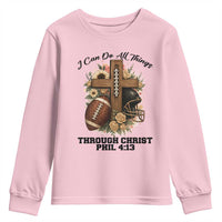 Christian Motivation Gift Youth Sweatshirt I Can Do All Things Through Christ Bible Verse - Wonder Print Shop