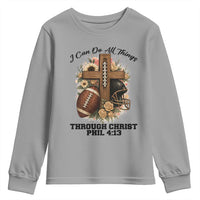 Christian Motivation Gift Youth Sweatshirt I Can Do All Things Through Christ Bible Verse - Wonder Print Shop