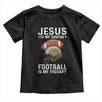 Jesus Is My Savior Football Is My Therapy Toddler T Shirt Christian Football Lover - Wonder Print Shop
