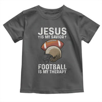 Jesus Is My Savior Football Is My Therapy Toddler T Shirt Christian Football Lover - Wonder Print Shop