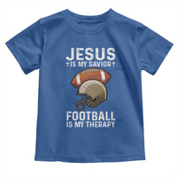 Jesus Is My Savior Football Is My Therapy Toddler T Shirt Christian Football Lover - Wonder Print Shop