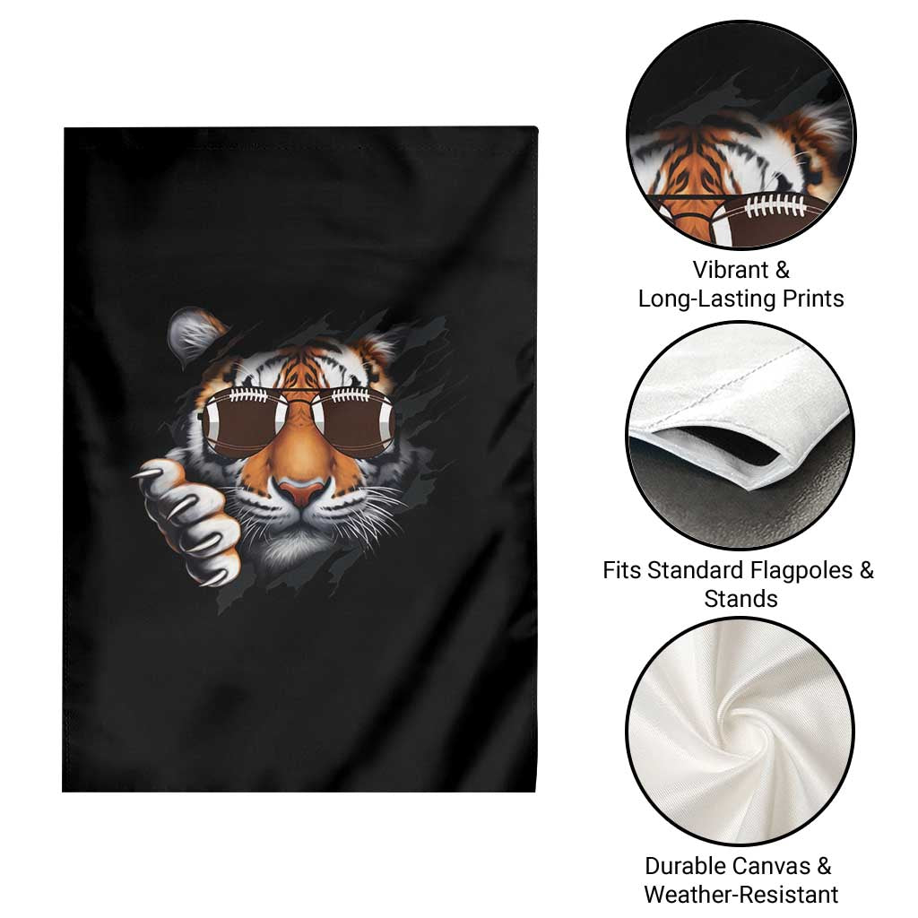 Funny Bengal Tiger Garden Flag Football Lover Gift - Wonder Print Shop