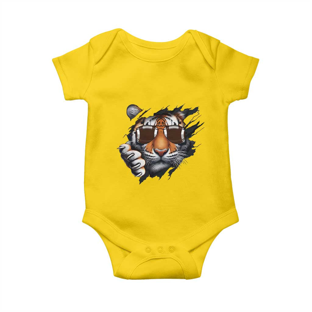 Funny Bengal Tiger Baby Onesie Football Lover Gift - Wonder Print Shop
