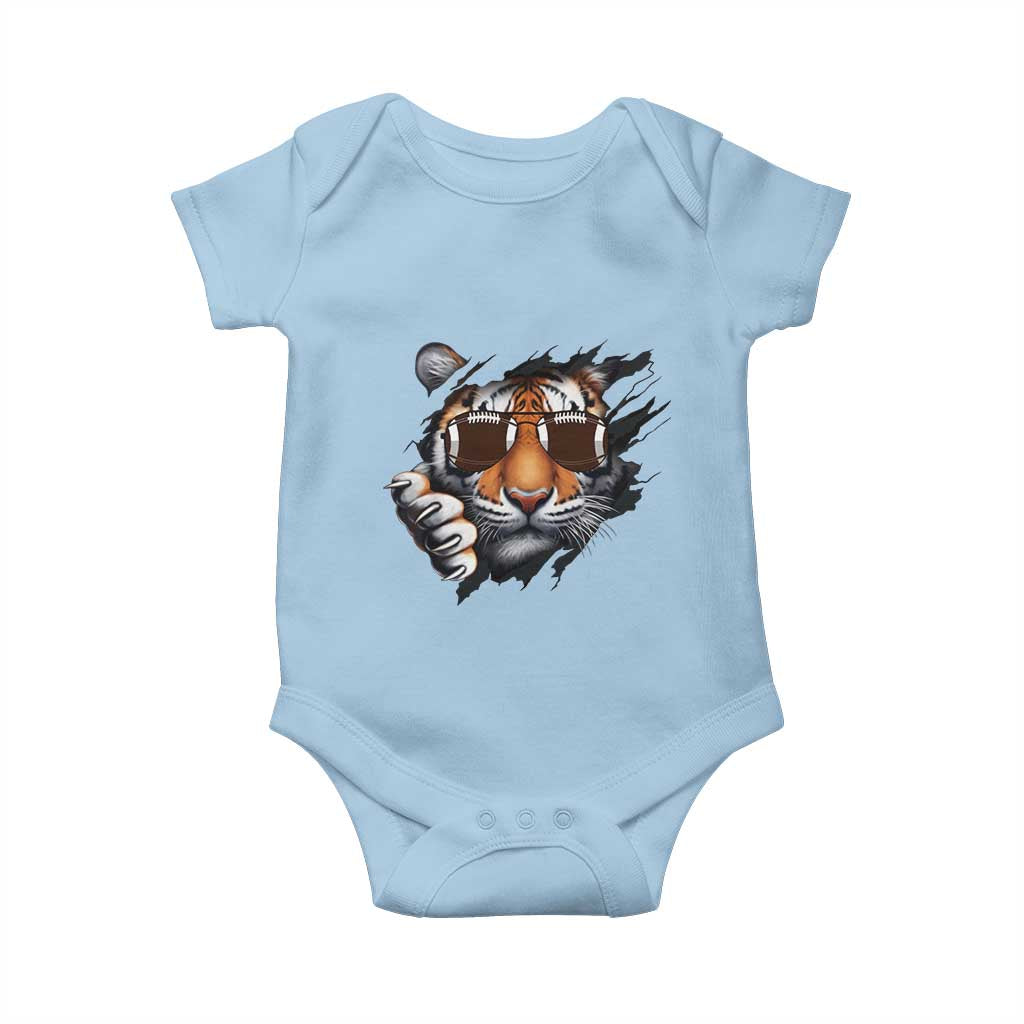 Funny Bengal Tiger Baby Onesie Football Lover Gift - Wonder Print Shop