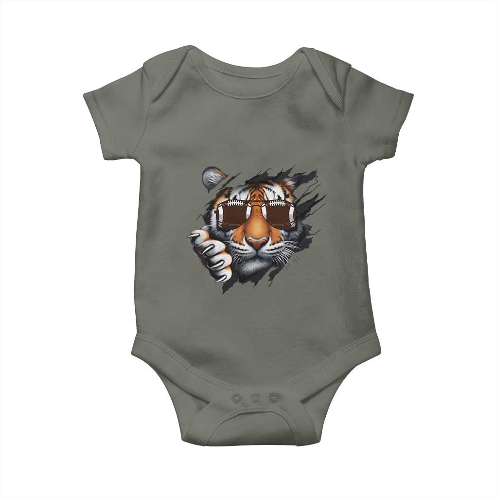 Funny Bengal Tiger Baby Onesie Football Lover Gift - Wonder Print Shop