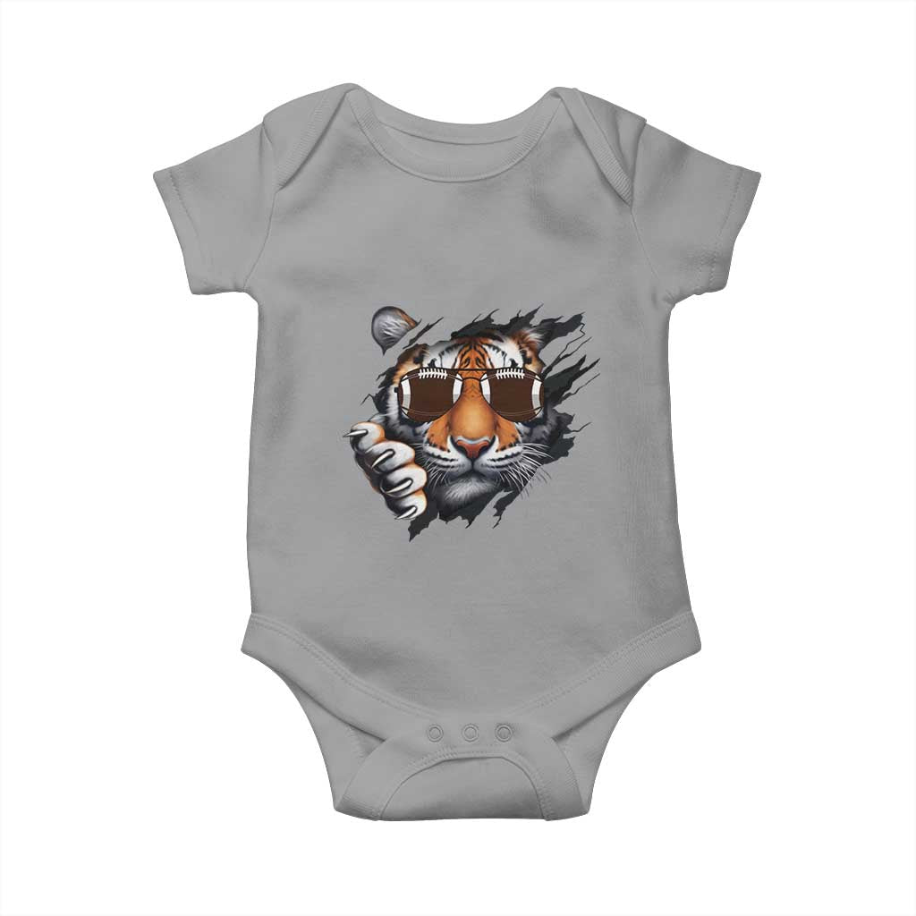 Funny Bengal Tiger Baby Onesie Football Lover Gift - Wonder Print Shop