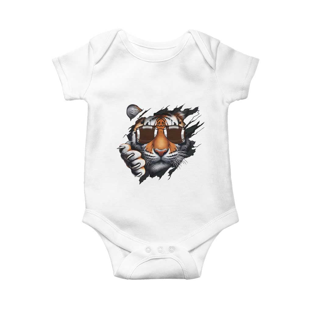Funny Bengal Tiger Baby Onesie Football Lover Gift - Wonder Print Shop