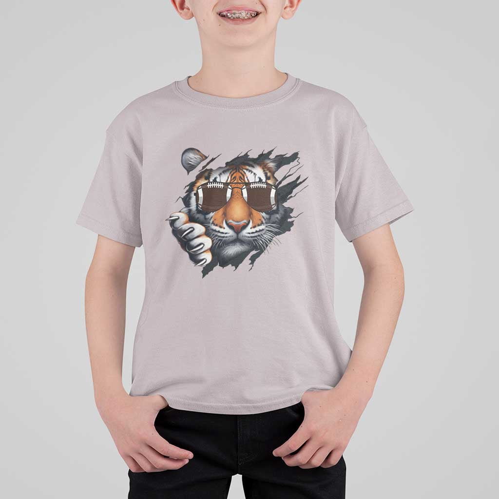 Funny Bengal Tiger T Shirt For Kid Football Lover Gift - Wonder Print Shop