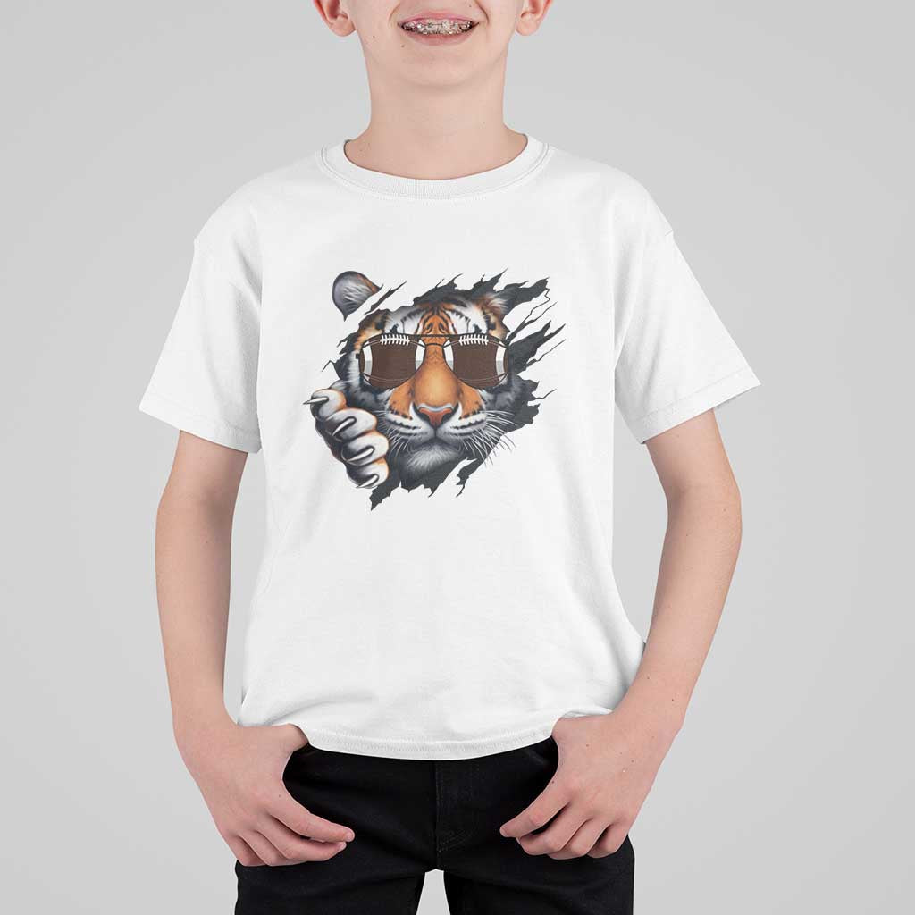 Funny Bengal Tiger T Shirt For Kid Football Lover Gift - Wonder Print Shop
