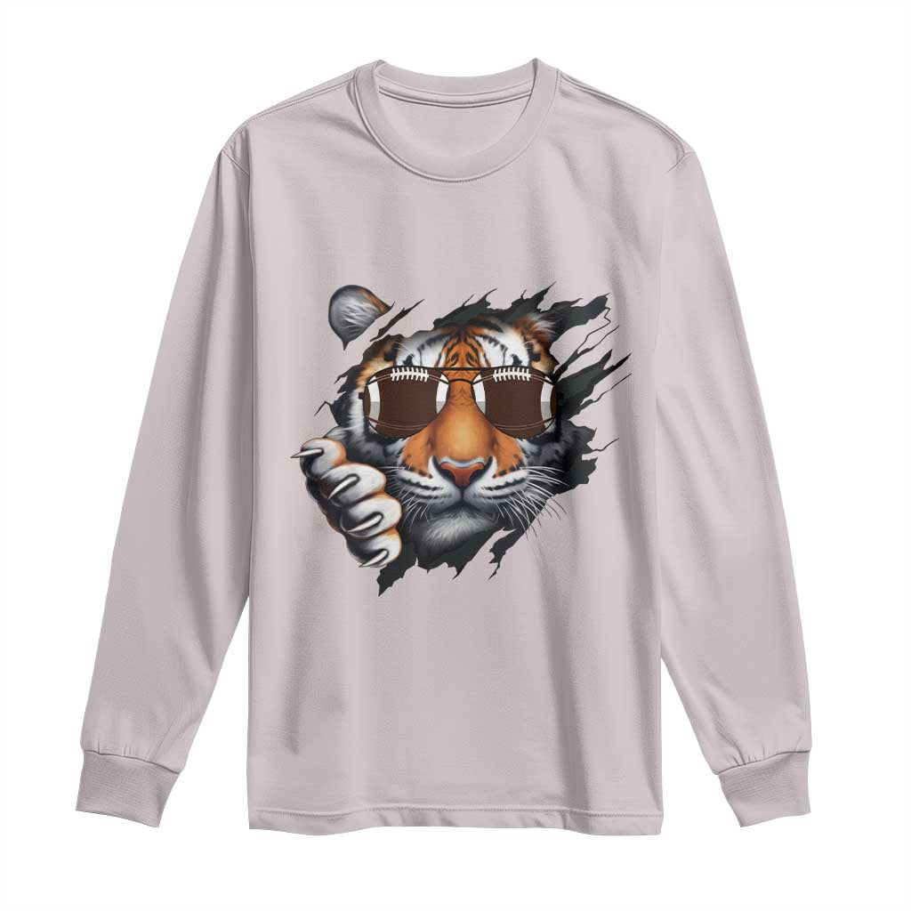 Funny Bengal Tiger Long Sleeve Shirt Football Lover Gift - Wonder Print Shop