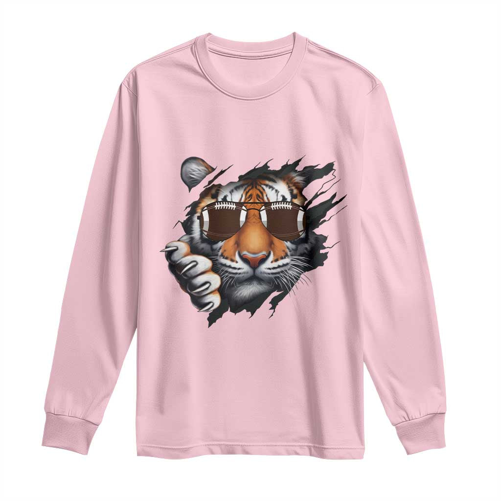 Funny Bengal Tiger Long Sleeve Shirt Football Lover Gift - Wonder Print Shop