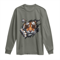 Funny Bengal Tiger Long Sleeve Shirt Football Lover Gift - Wonder Print Shop
