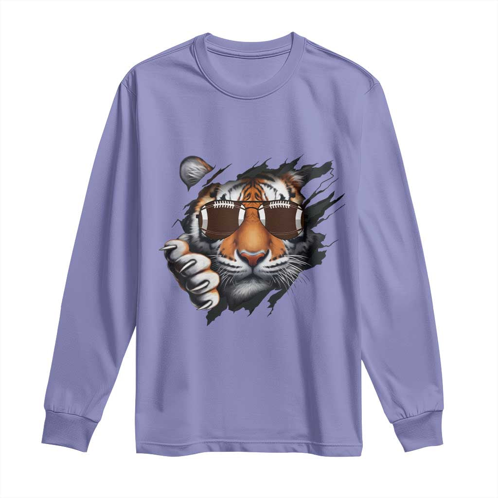 Funny Bengal Tiger Long Sleeve Shirt Football Lover Gift - Wonder Print Shop