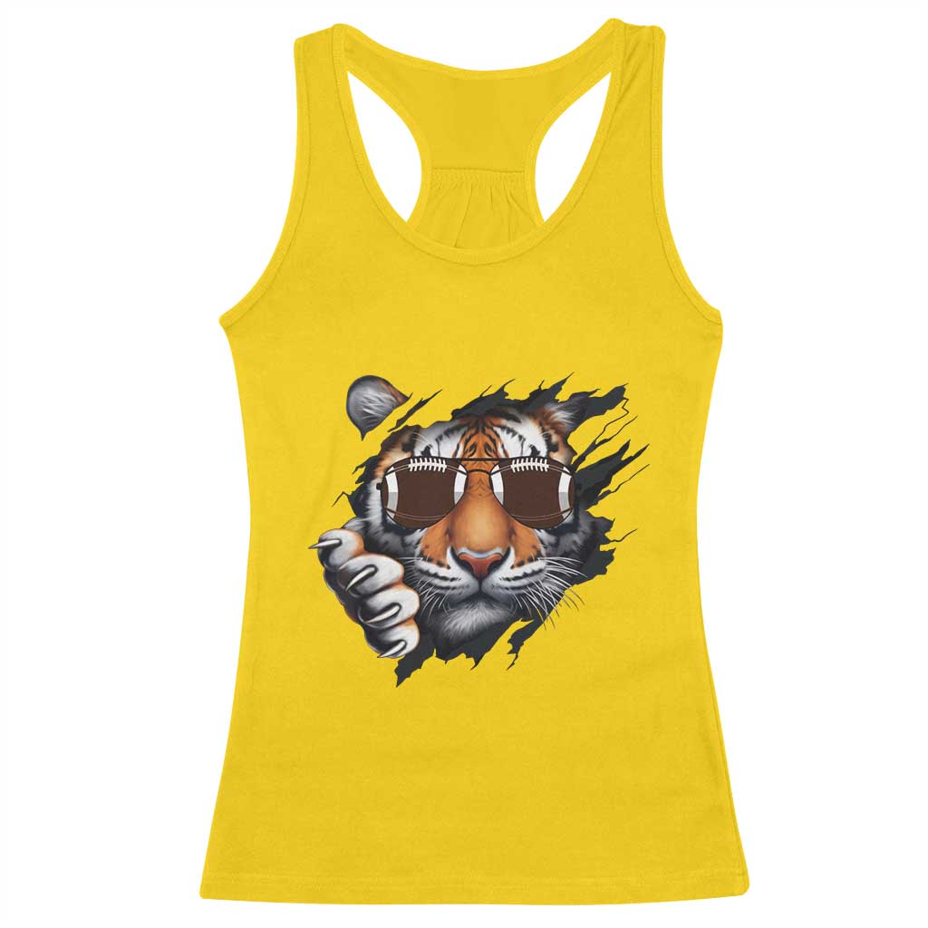 Funny Bengal Tiger Racerback Tank Top Football Lover Gift - Wonder Print Shop
