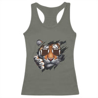 Funny Bengal Tiger Racerback Tank Top Football Lover Gift - Wonder Print Shop