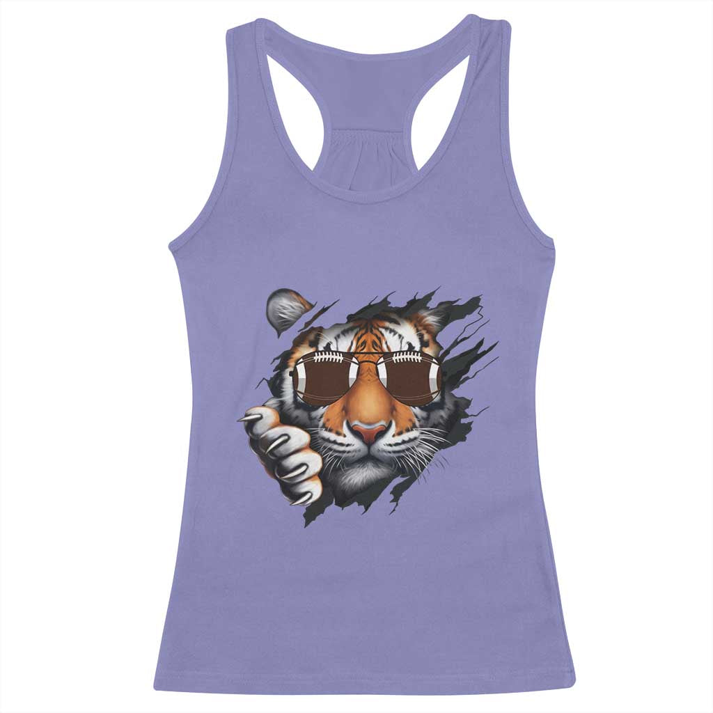 Funny Bengal Tiger Racerback Tank Top Football Lover Gift - Wonder Print Shop