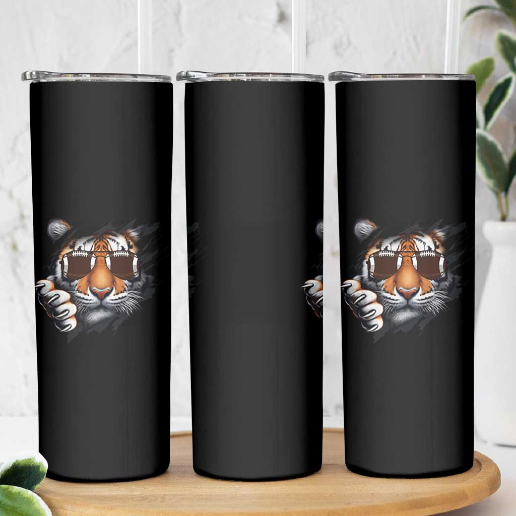 Funny Bengal Tiger Skinny Tumbler Football Lover Gift - Wonder Print Shop
