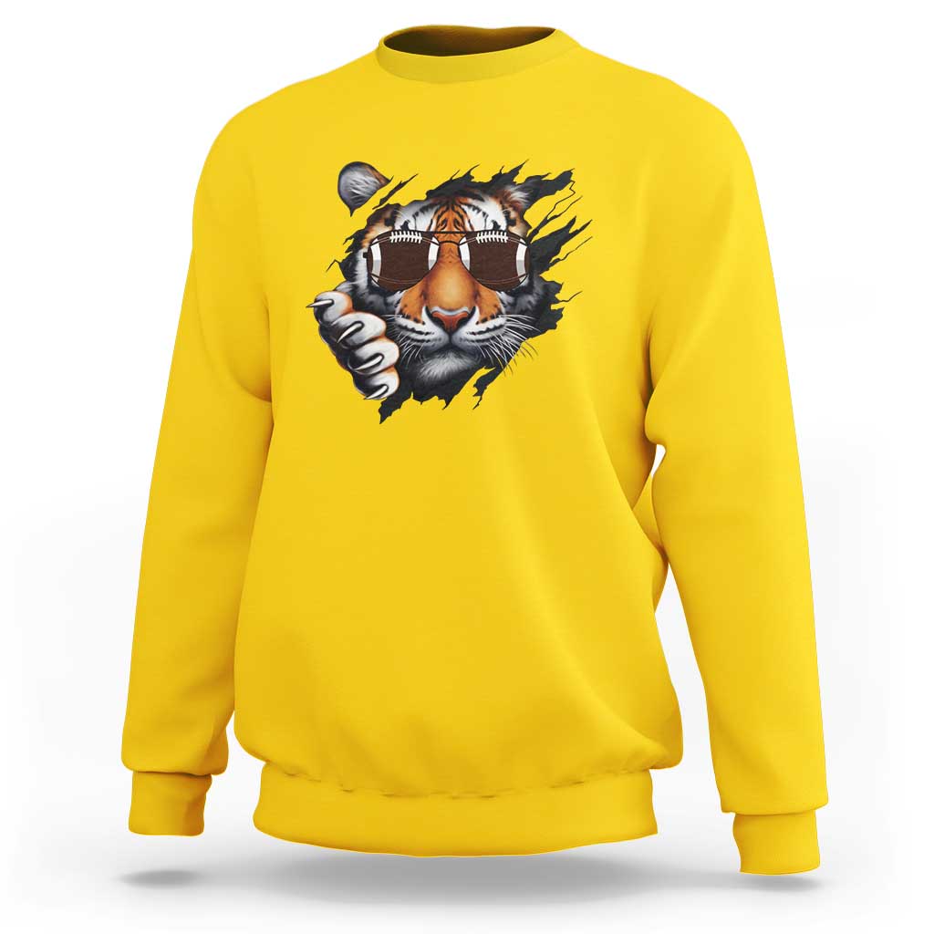 Funny Bengal Tiger Sweatshirt Football Lover Gift - Wonder Print Shop