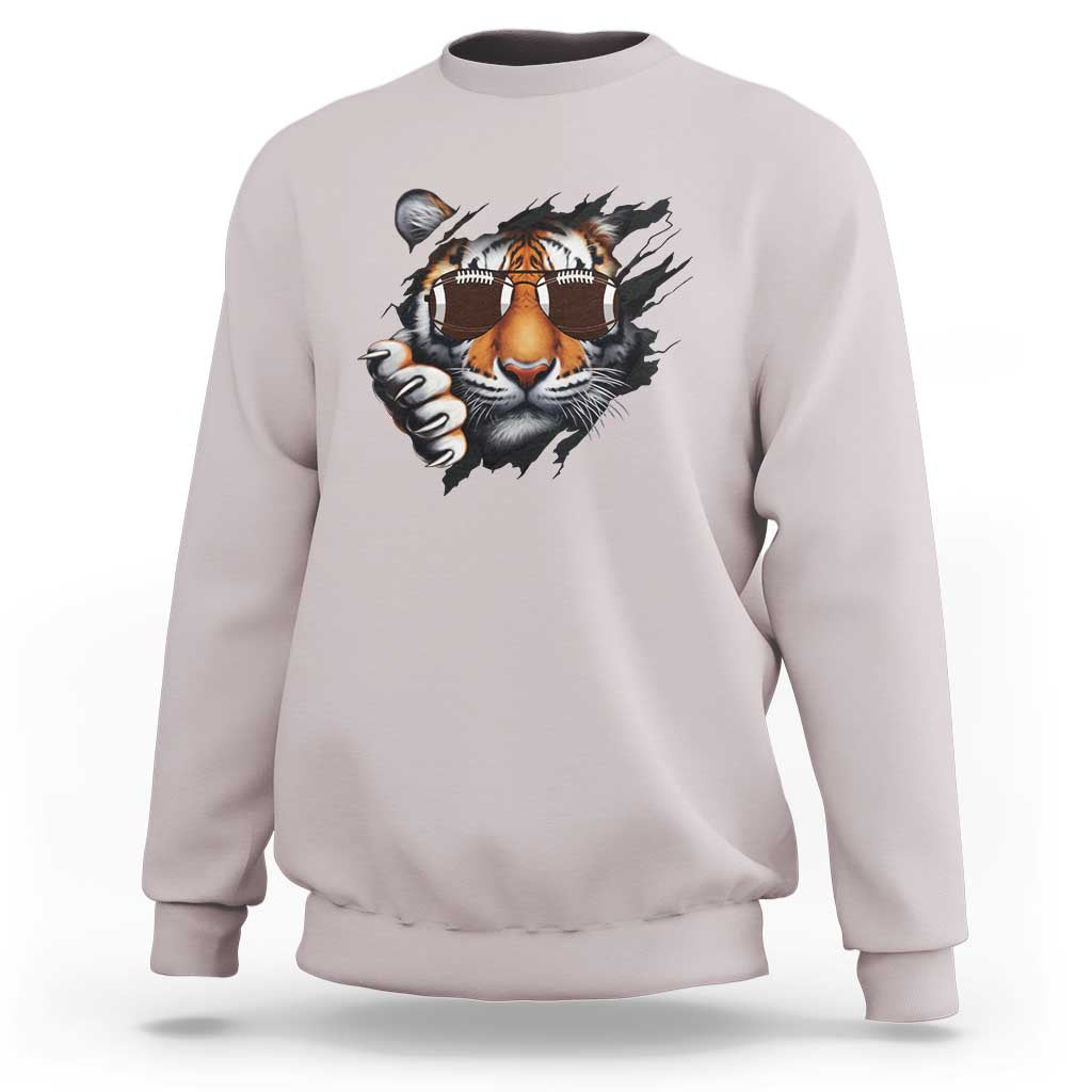 Funny Bengal Tiger Sweatshirt Football Lover Gift - Wonder Print Shop