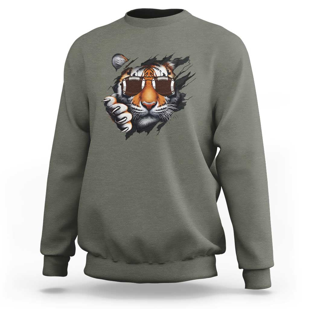 Funny Bengal Tiger Sweatshirt Football Lover Gift - Wonder Print Shop