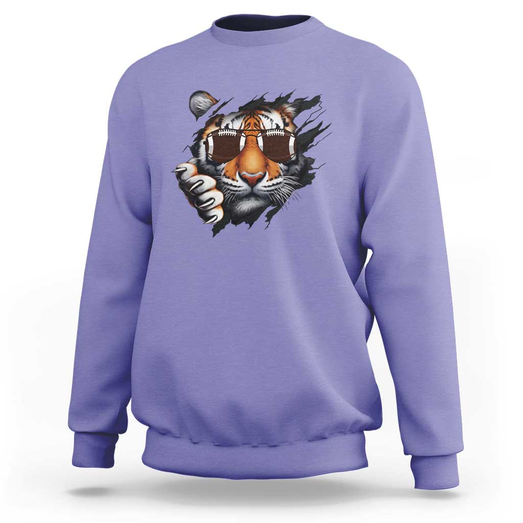 Funny Bengal Tiger Sweatshirt Football Lover Gift - Wonder Print Shop