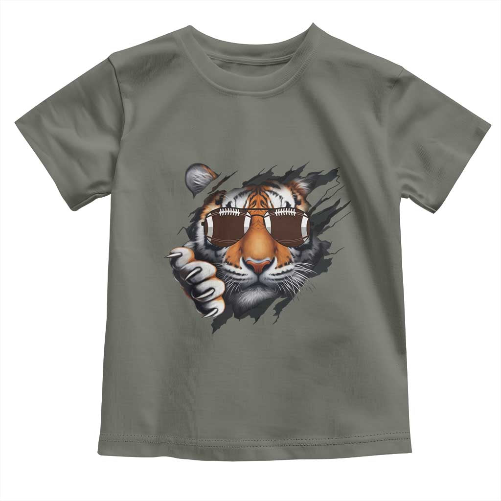 Funny Bengal Tiger Toddler T Shirt Football Lover Gift - Wonder Print Shop