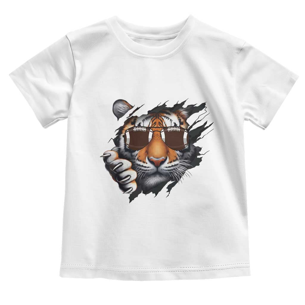 Funny Bengal Tiger Toddler T Shirt Football Lover Gift - Wonder Print Shop
