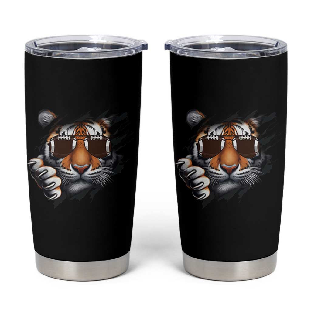 Funny Bengal Tiger Tumbler Cup Football Lover Gift - Wonder Print Shop