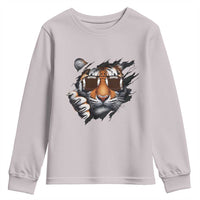 Funny Bengal Tiger Youth Sweatshirt Football Lover Gift - Wonder Print Shop