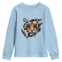 Funny Bengal Tiger Youth Sweatshirt Football Lover Gift - Wonder Print Shop