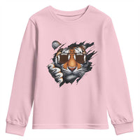 Funny Bengal Tiger Youth Sweatshirt Football Lover Gift - Wonder Print Shop