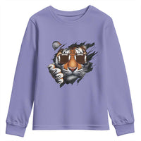 Funny Bengal Tiger Youth Sweatshirt Football Lover Gift - Wonder Print Shop