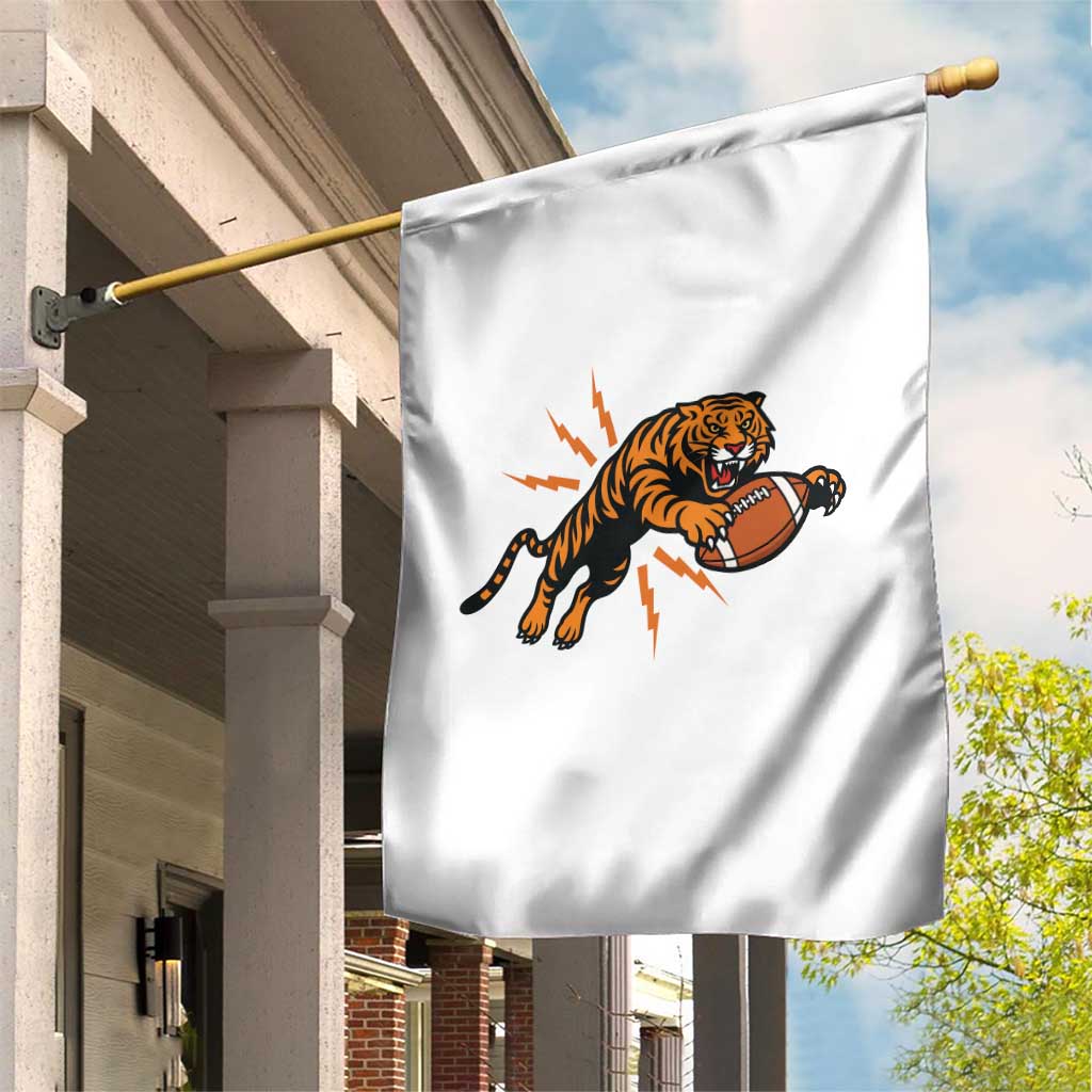 Funny Bengal Tiger Football Garden Flag Game Day Jungle Spirit - Wonder Print Shop