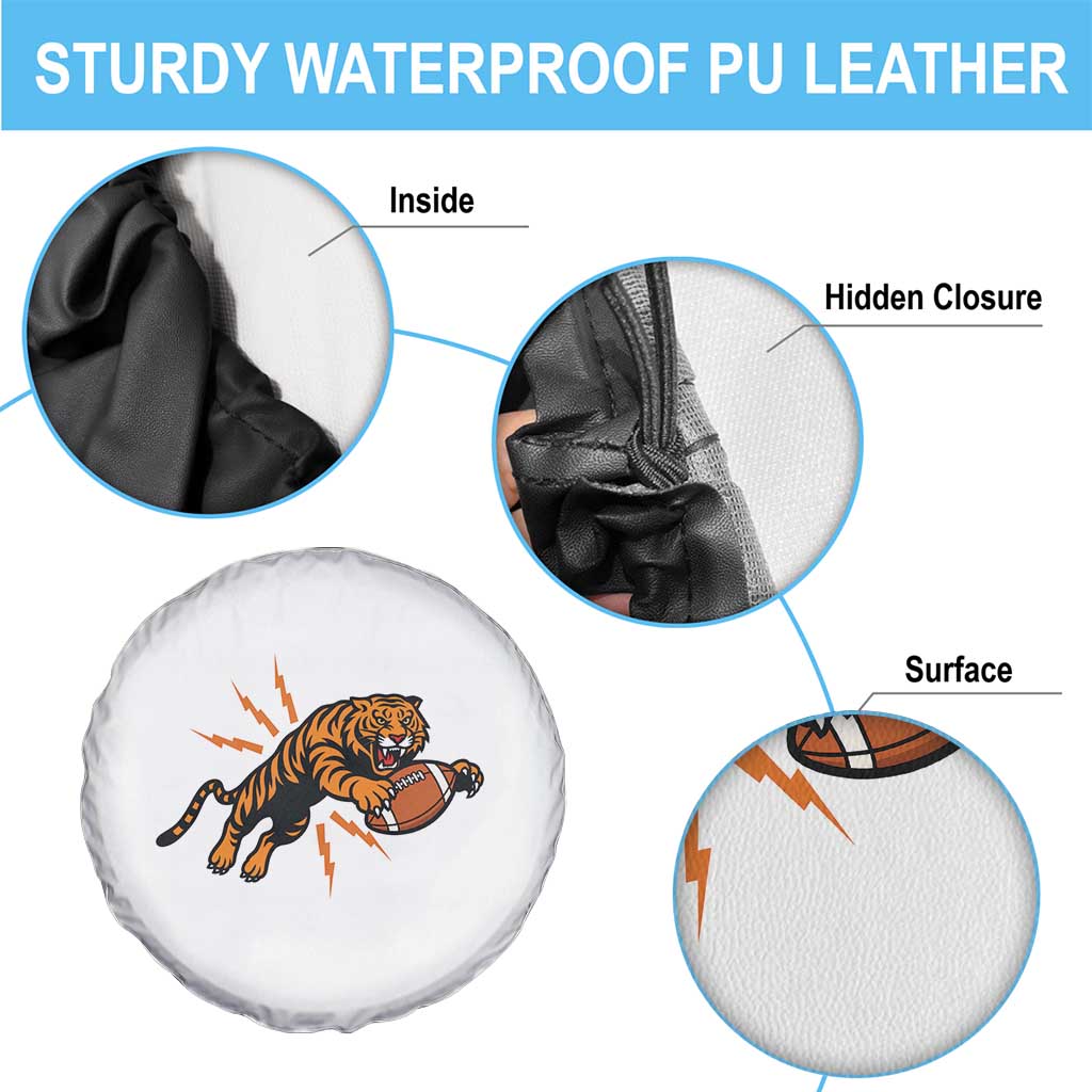 Funny Bengal Tiger Football Spare Tire Cover Game Day Jungle Spirit - Wonder Print Shop