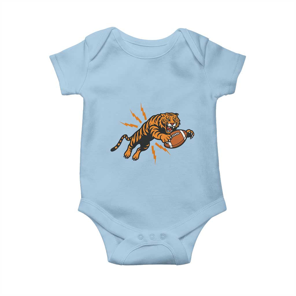 Funny Bengal Tiger Football Baby Onesie Game Day Jungle Spirit - Wonder Print Shop