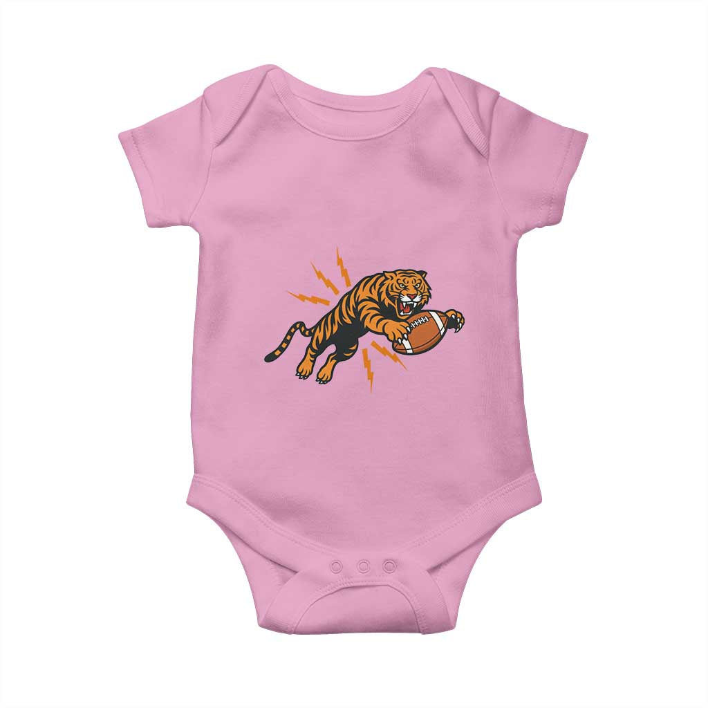 Funny Bengal Tiger Football Baby Onesie Game Day Jungle Spirit - Wonder Print Shop