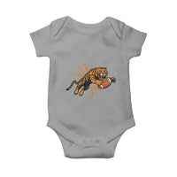 Funny Bengal Tiger Football Baby Onesie Game Day Jungle Spirit - Wonder Print Shop
