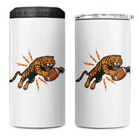 Funny Bengal Tiger Football 4 in 1 Can Cooler Tumbler Game Day Jungle Spirit - Wonder Print Shop