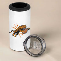 Funny Bengal Tiger Football 4 in 1 Can Cooler Tumbler Game Day Jungle Spirit - Wonder Print Shop